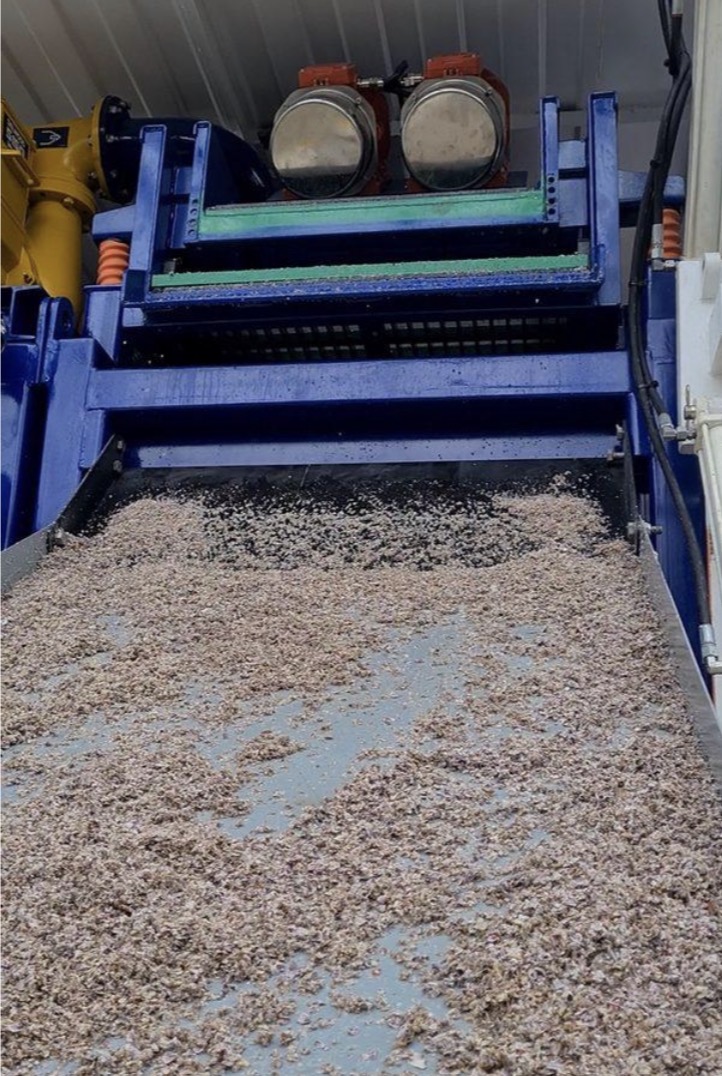 Surface reclaim unit separating captured biofouling solids